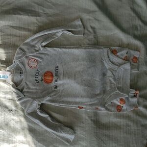 Carters Pumpkin Outfit Fall Thanksgiving Cutest in the Patch